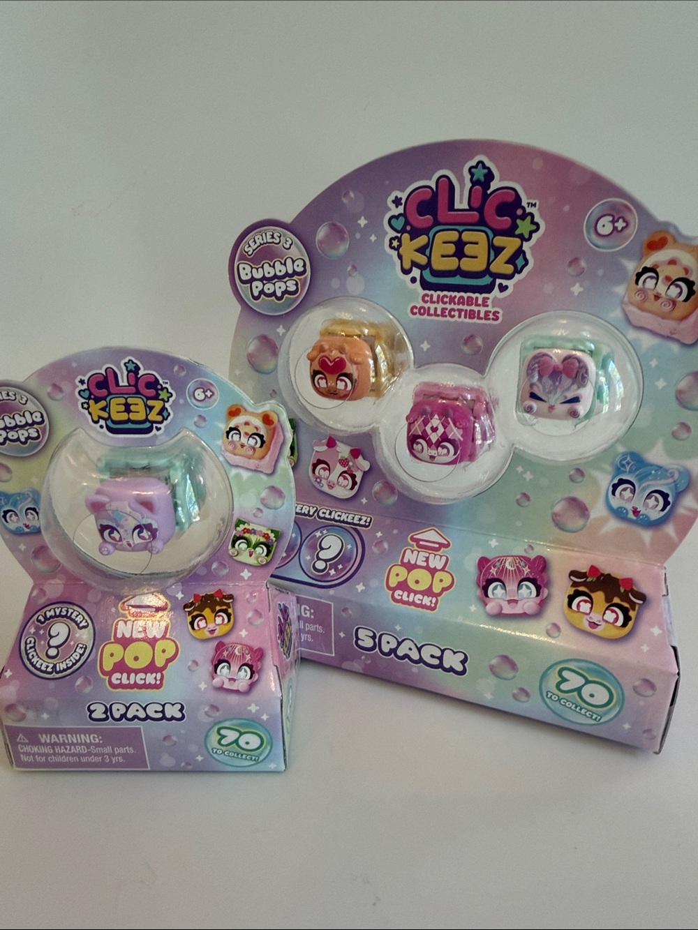 *BRAND NEW* Clickeez Series 3 Bubble Pops Collectibles | 3-Pack & 2-Pack